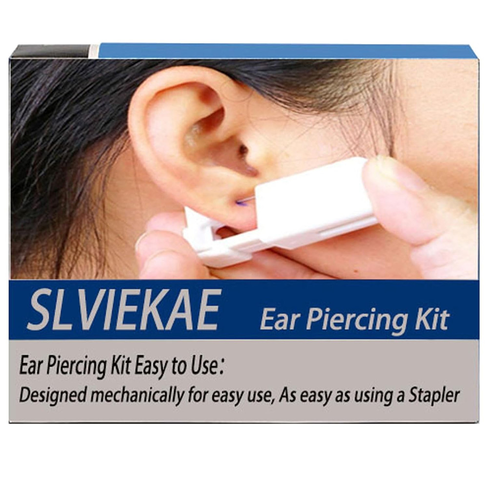 Ear Piercing Kit Disposable Ear Piercing Kit with Multi-Sized CZ Earring Studs E