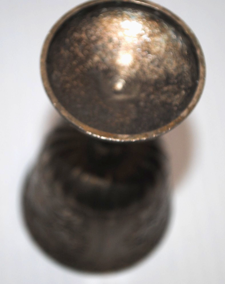 silver plated cordial mini goblets vintage