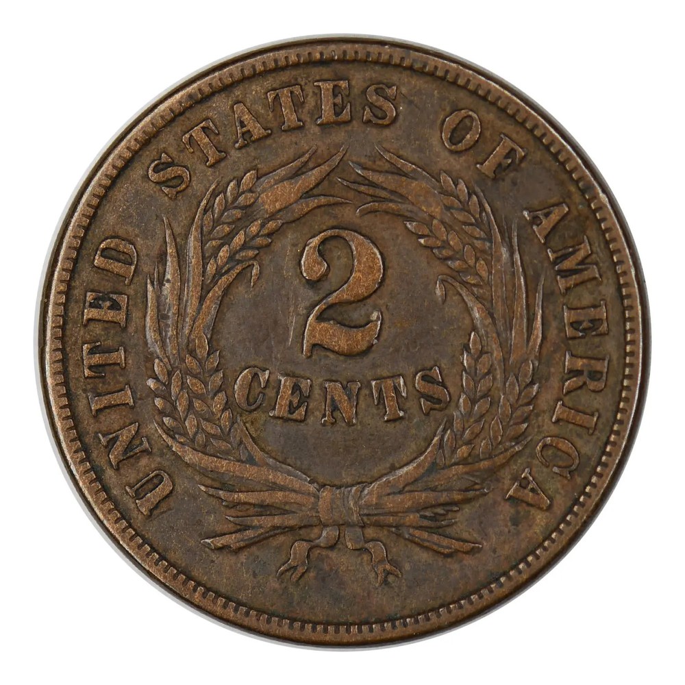 1869 Two Cent Piece Very Fine Condition