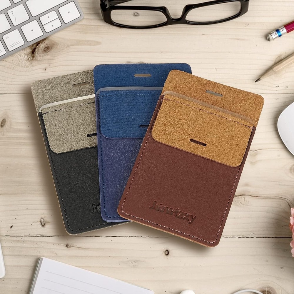 Pocket Protector, 3 Pcs Leather Pen Holder Organizer Pouch for Black