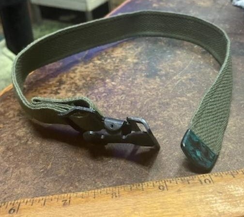 Web Strap with Steel Buckle & Brass Tip (NOS)