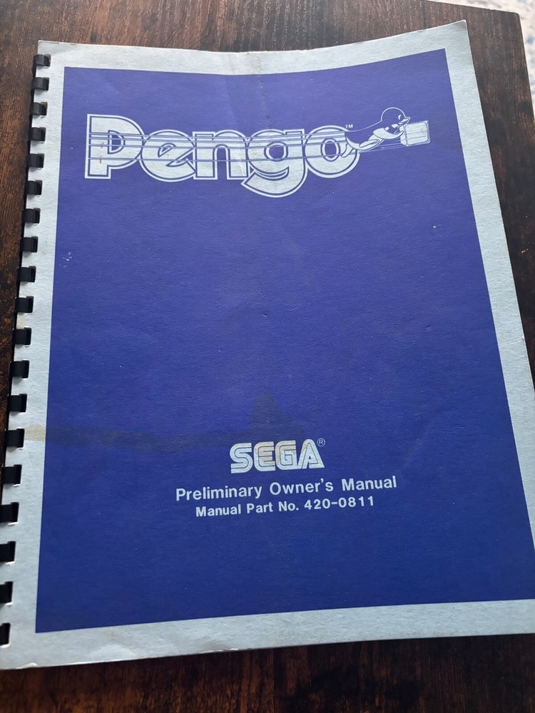 Sega PENGO Arcade Video Game Manual