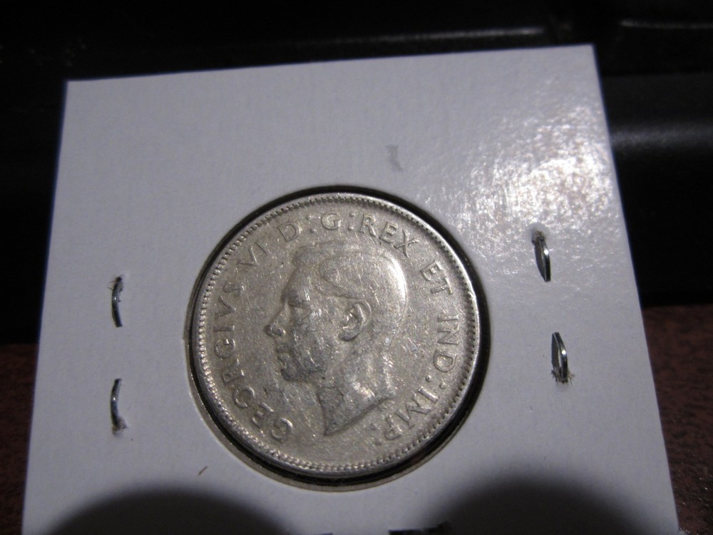 1947 - Canada Silver 25 Cent - Canadian quarter