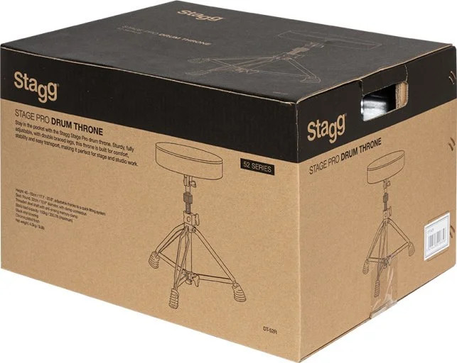 Double braced professional drum throne