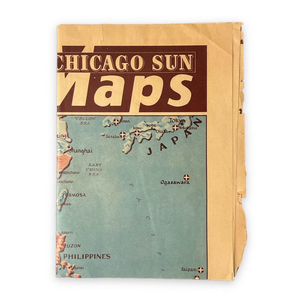 Chicago Sun - WWII - War Map (1942)