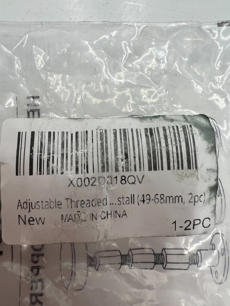 PACK OF 2 Adjustable Threaded Bed Frame Anti-Shake Tool for Bed, 49-68mm