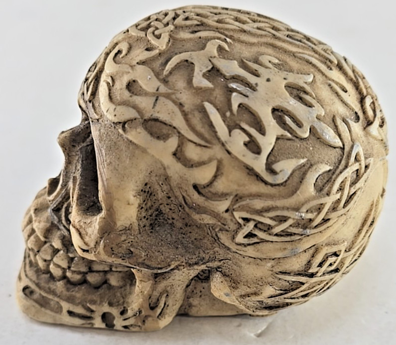 Resin Celtic Skull about 3"x3"