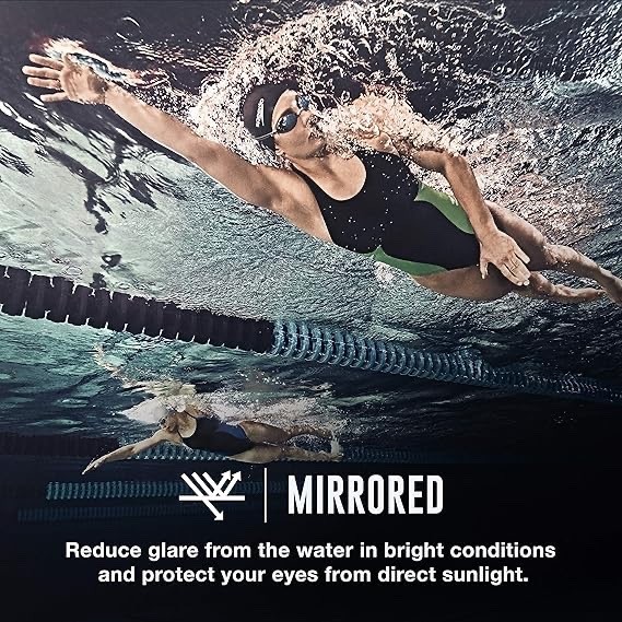NEW Speedo HYPER FLYER Mirrored Junior Competitive Racing Goggles Blue Red