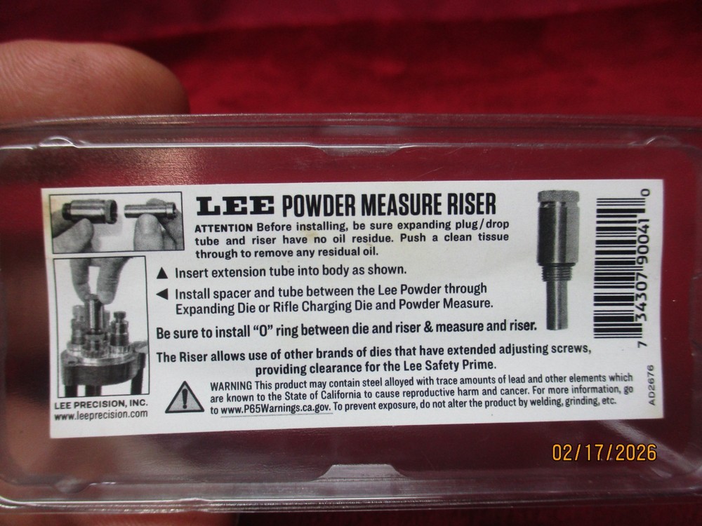 Lee Precision Auto-Disk Powder Measure Riser-90041