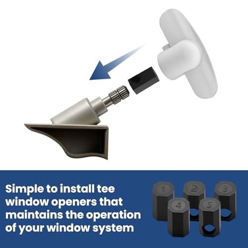 H 3892 Tee Window Crank Handle Operator Handle for Andersen Crank Handle,3/8"