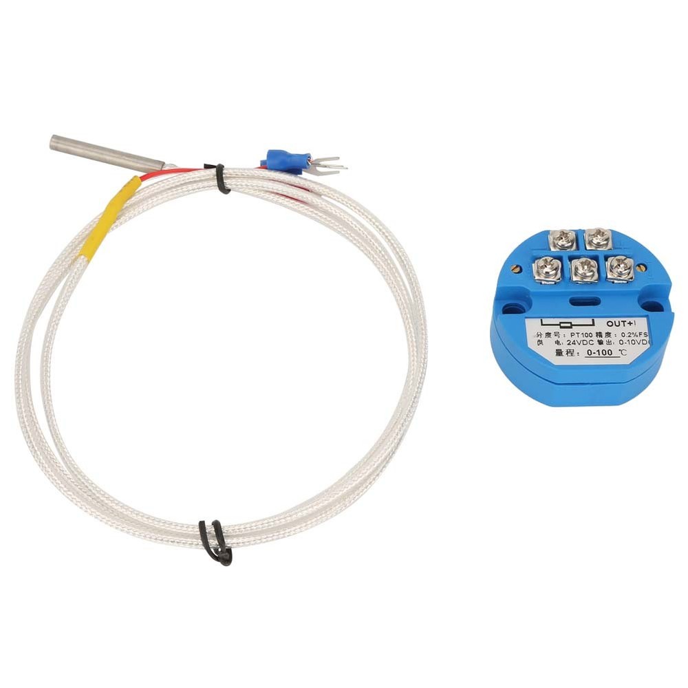 0 - 100 Degree PT100 Temperature Transmitter DC24V Output 0-10V Sensor