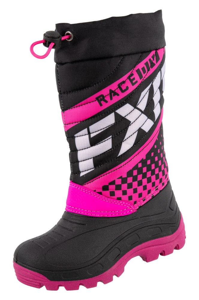 FXR Boost Youth Snow Boots Black/Fuchsia