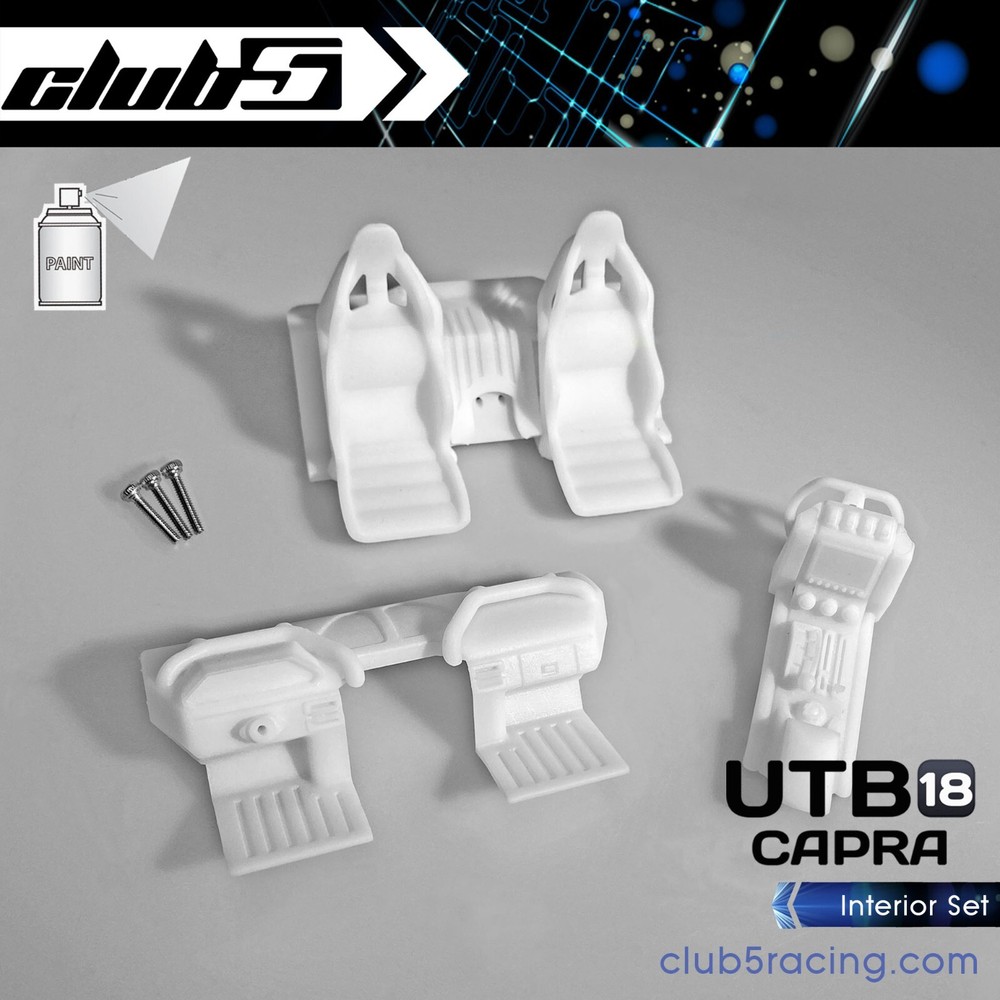 Interior Set for Axial 1/18 Capra ( Unpainted White )