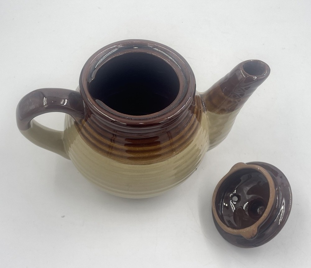 Small Two Cup ~ Vintage Three Tone Drip Glaze ~ Tea Pot