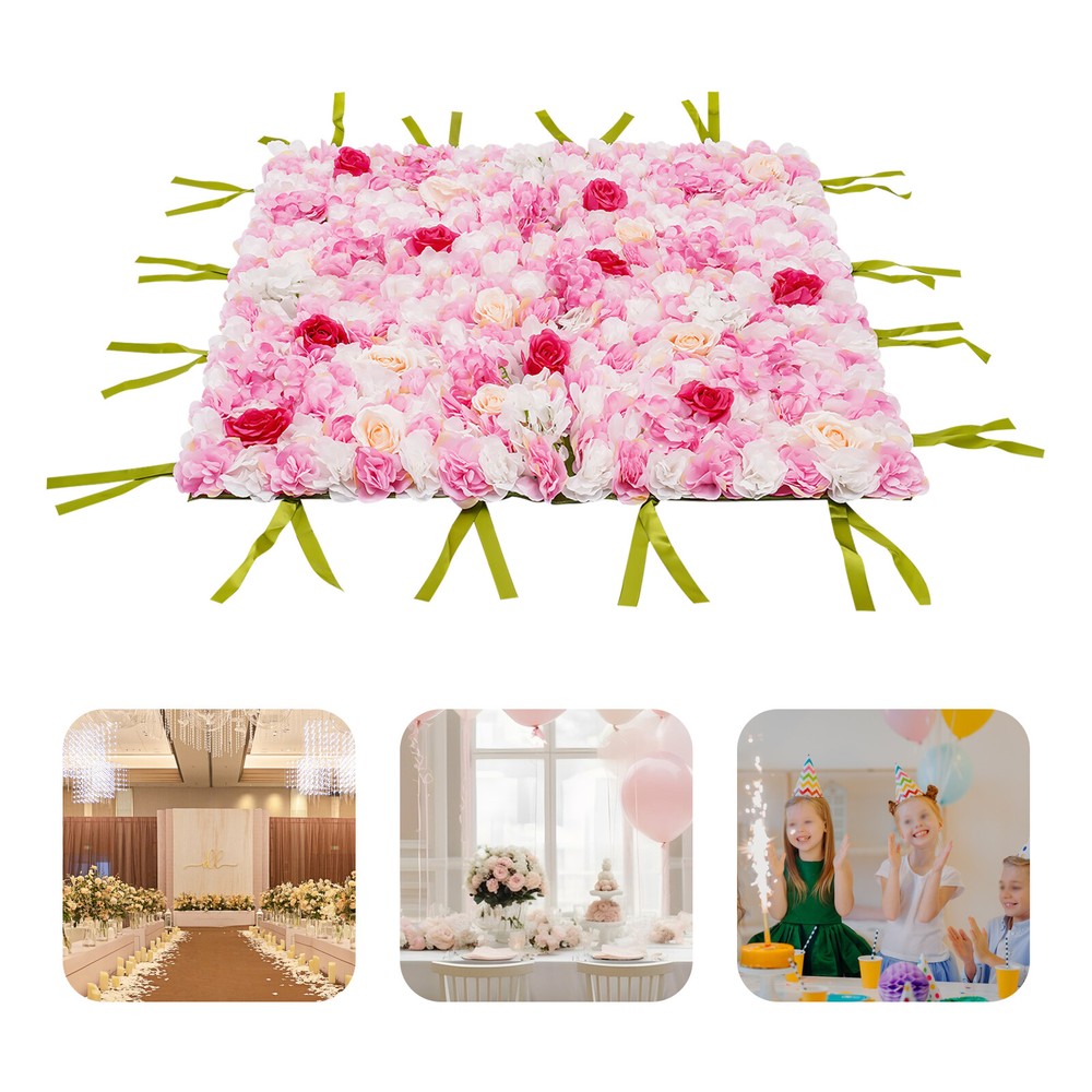 1m Artificial Rose Hydrangea Flower Wall Panels Wedding Bouquet Display New
