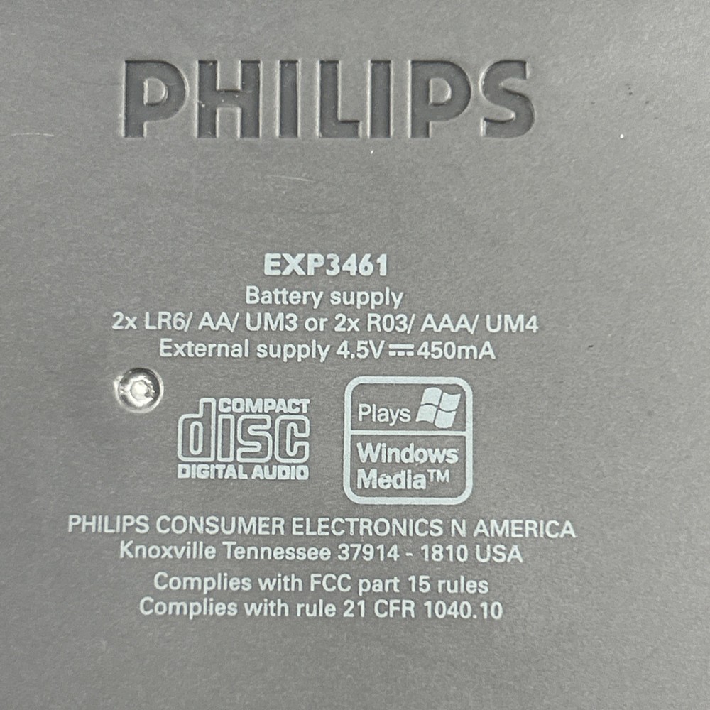 Philips EXP3461 MP3 200 SEC Magic Esp Expanium Cd Player