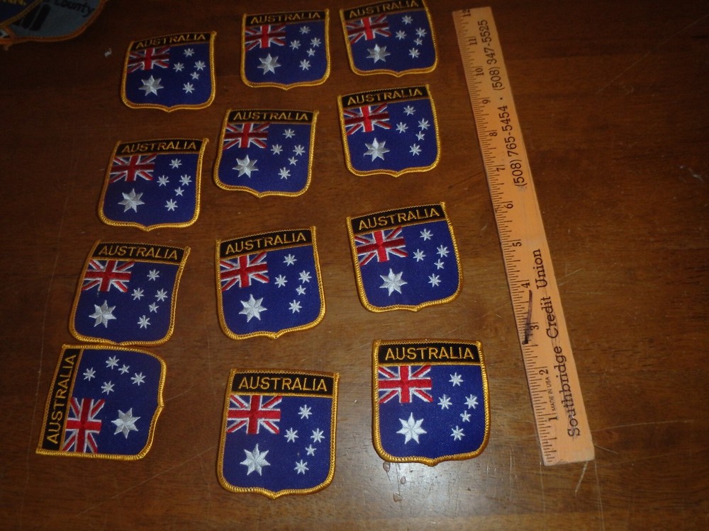 Australia  flag patch 12 flag patch lot bx 12#2