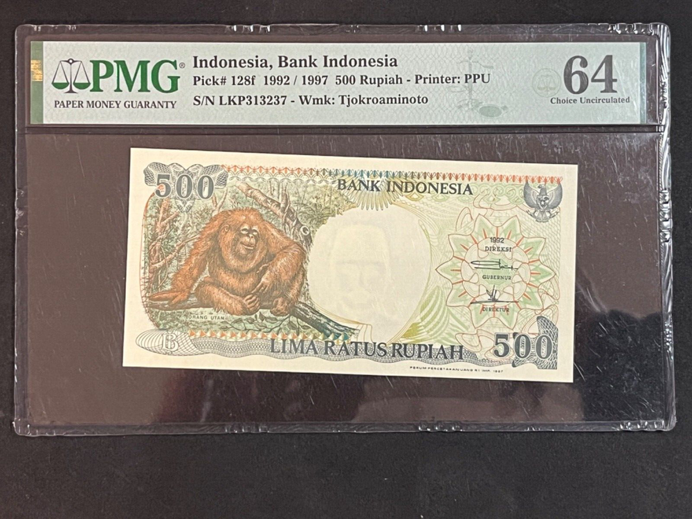 1992/1997 500 RUPIAH INDONESIA PMG 64 GEM UNCIRCULATED