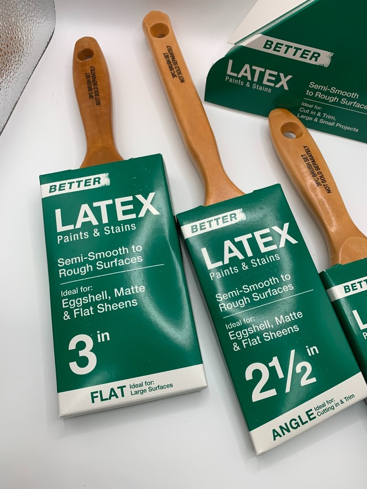 Better Angled/Flat Polyester Blend Paint Brush Set 1009 810 318