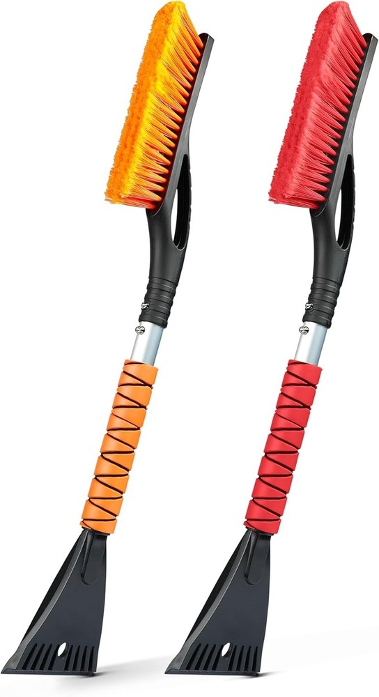 27'' Ergonomic Snow Brush & Ice Scraper Set - Durable, Compact & Lightweight