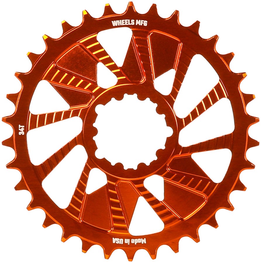 34T 3-Bolt Direct Mount Chainring - Aluminum, Hyperglide+ Compatibility, 3mm