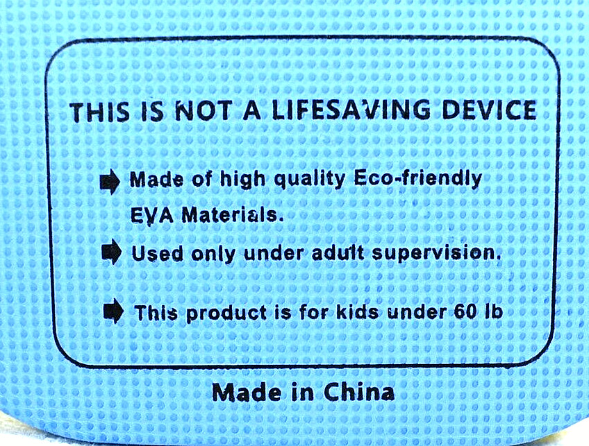 Eco Friendly, EVA Material, "SWIMEE" Back Flotation Device Children Under 60LBS