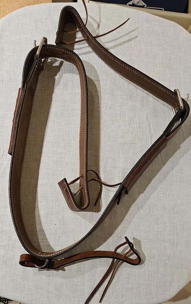 Western Leather Back Cinch Strap, New, Medium Brown