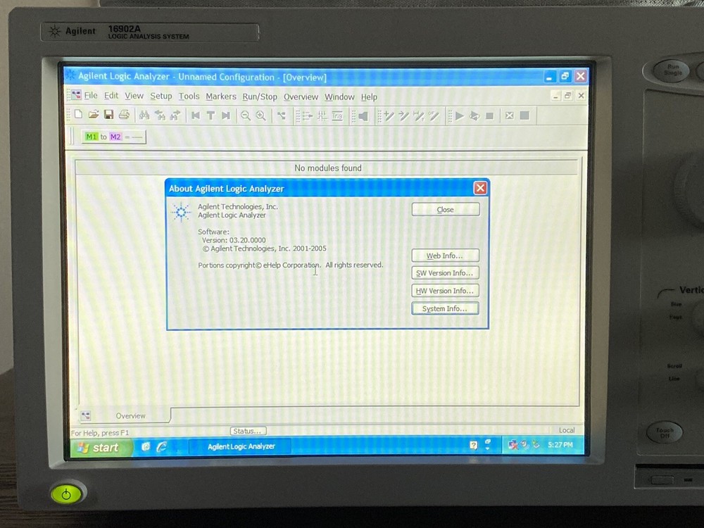 Agilent 16902A Logic Analyzer System Mainframe Windows XP SP3