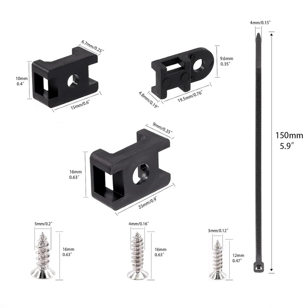 Self-Locking Cable Zip Tie Saddle Type Mounts Base,Mounting Hole Cable Ties