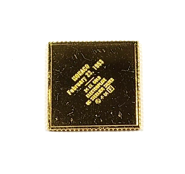 Sterling Silver Gold Plated Monaco Bicycle Olympic Stamp Style Tiny ingot
