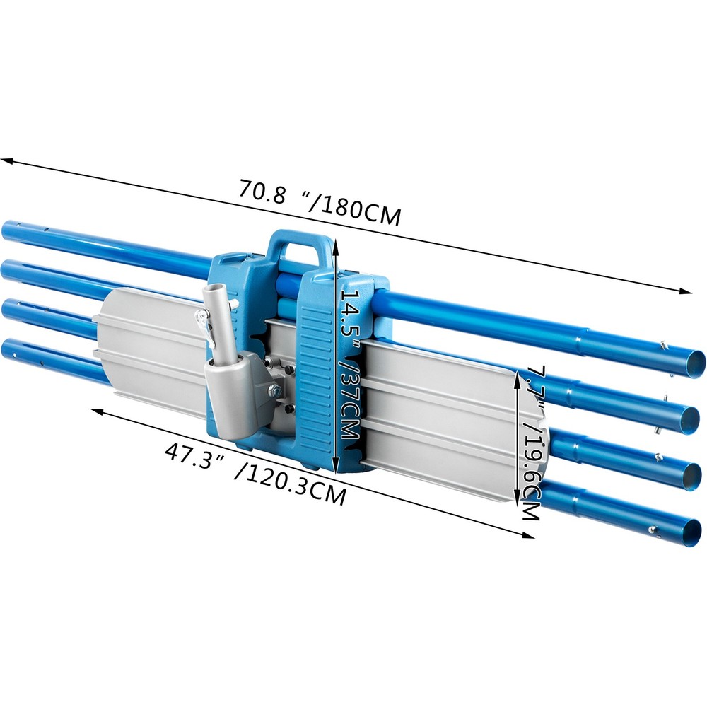 VEVOR Bull Float Concrete Float Concrete Tool Trowel Float 4 Handle Round End