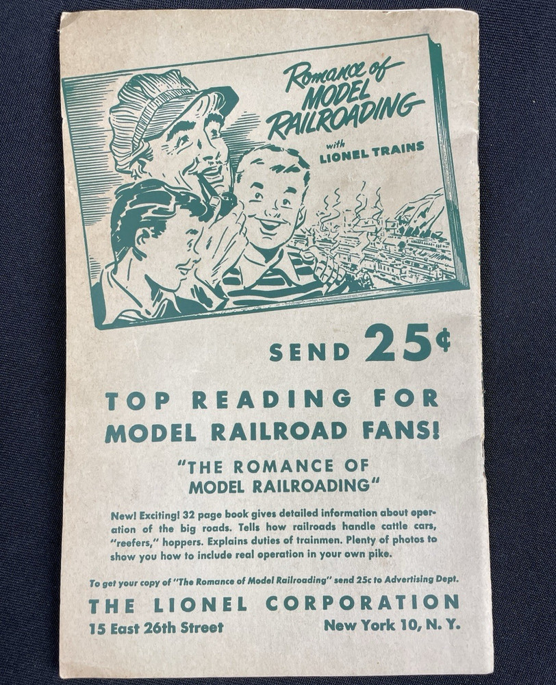 Instructions for Assembling and Operating Lionel Trains 1951