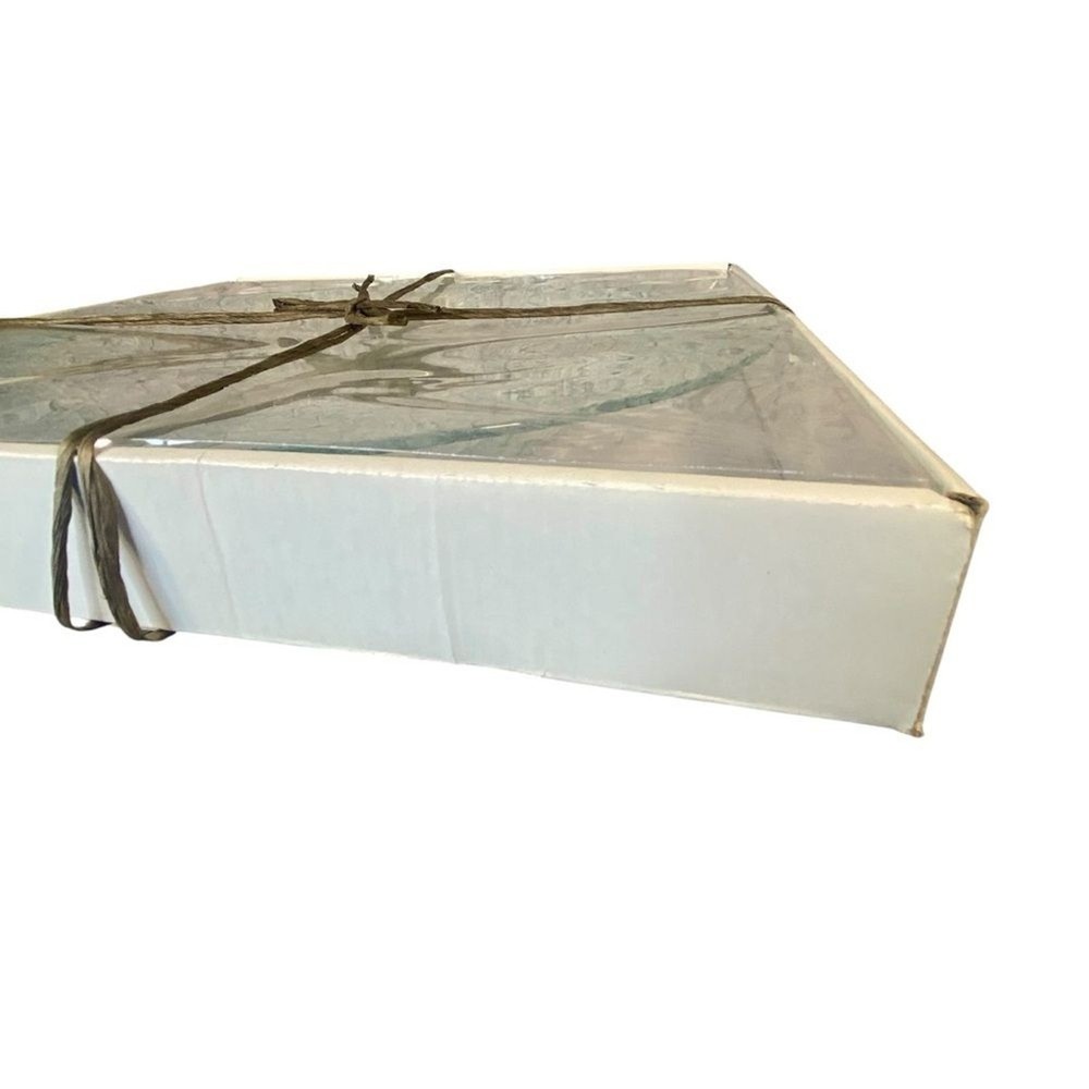 Home Essentials Serving Platter Chip Dip Original Packaging Bent Glass NWT