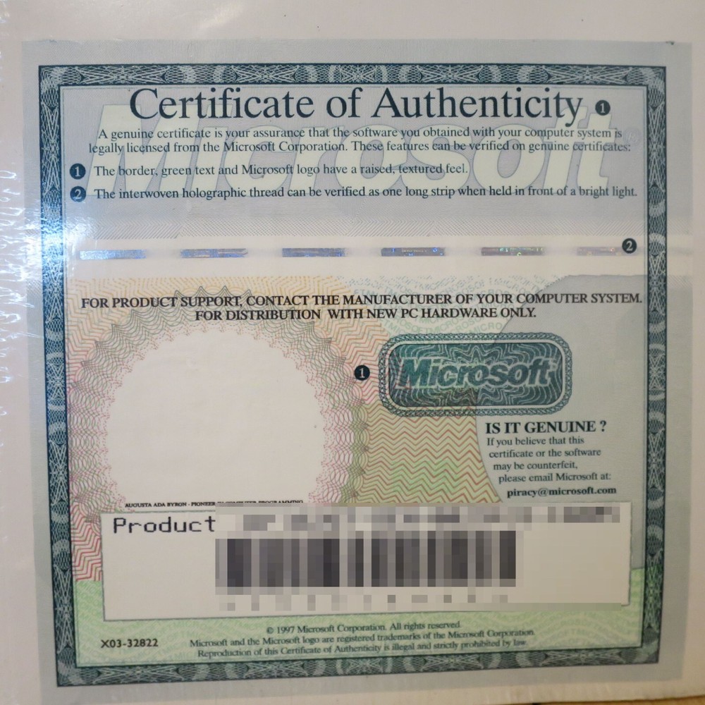 OEM - Dutch Language - Microsoft Windows 95 CD & Plus! USB with COA