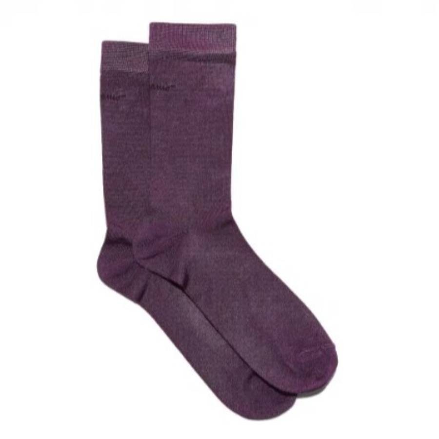 Ferragamo Classic Crew Socks In Plum