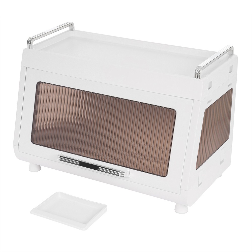 Dish Drying Rack Drying Drainer, Dish Drying Rack and Drain Board with Lid Cover