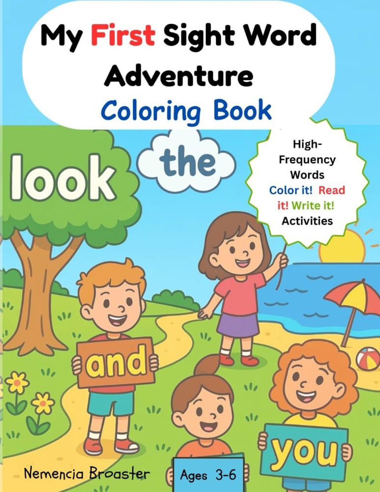 My First Sight Word Adventure- Coloring Book