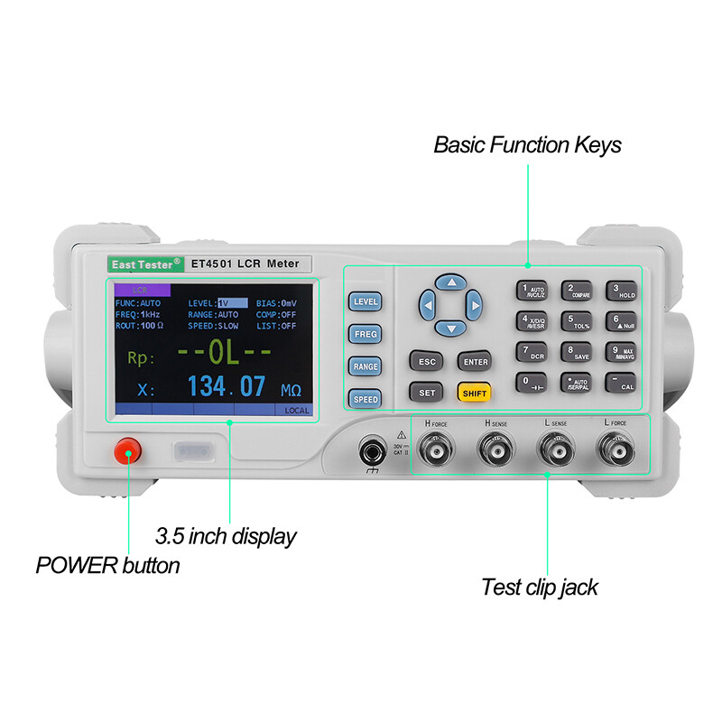 Benchtop LCR Meter 10-10KHz Component Measurement Data Recording Function
