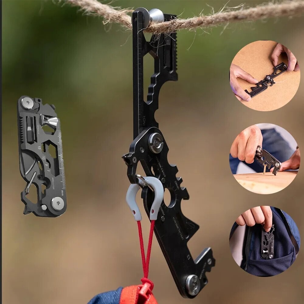Mini Multi Function Tool Survival Multitool Escape Bug Out Emergency All Purpose