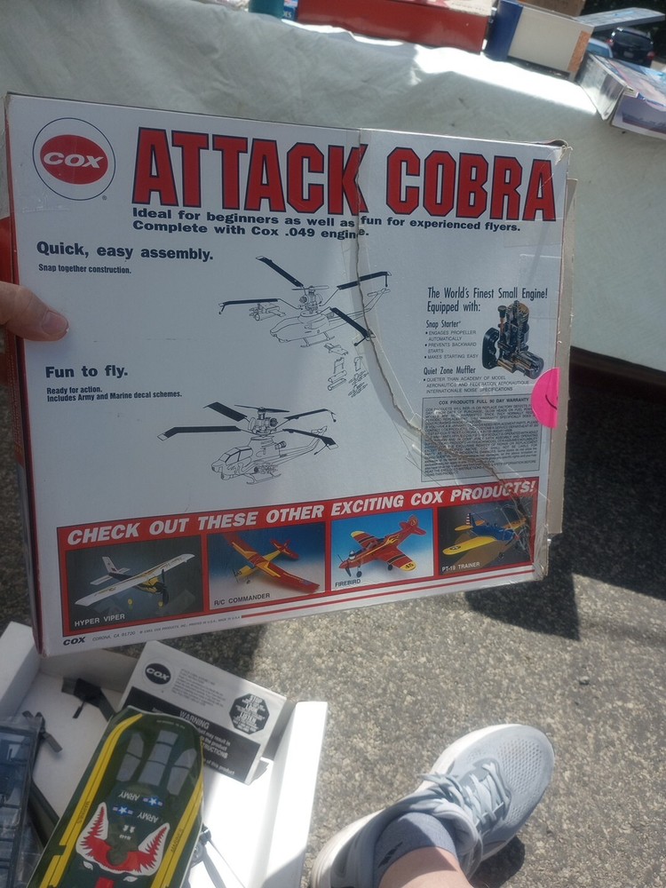Cox Attack Cobra Free Flight Helicopter .049 Engine