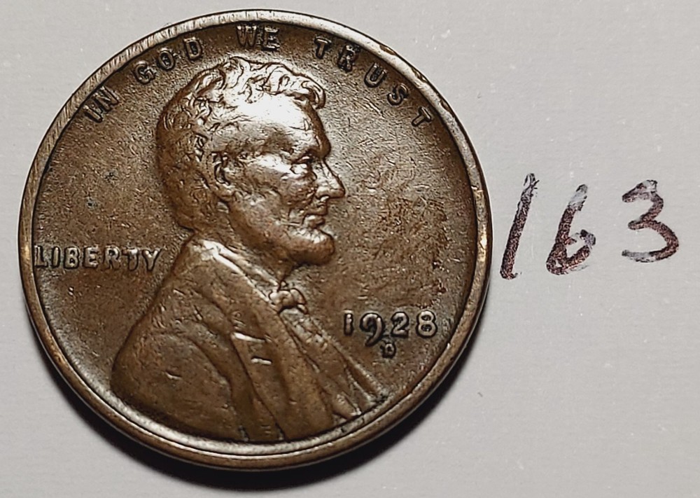 1928-D Lincoln Wheat Cent       #163