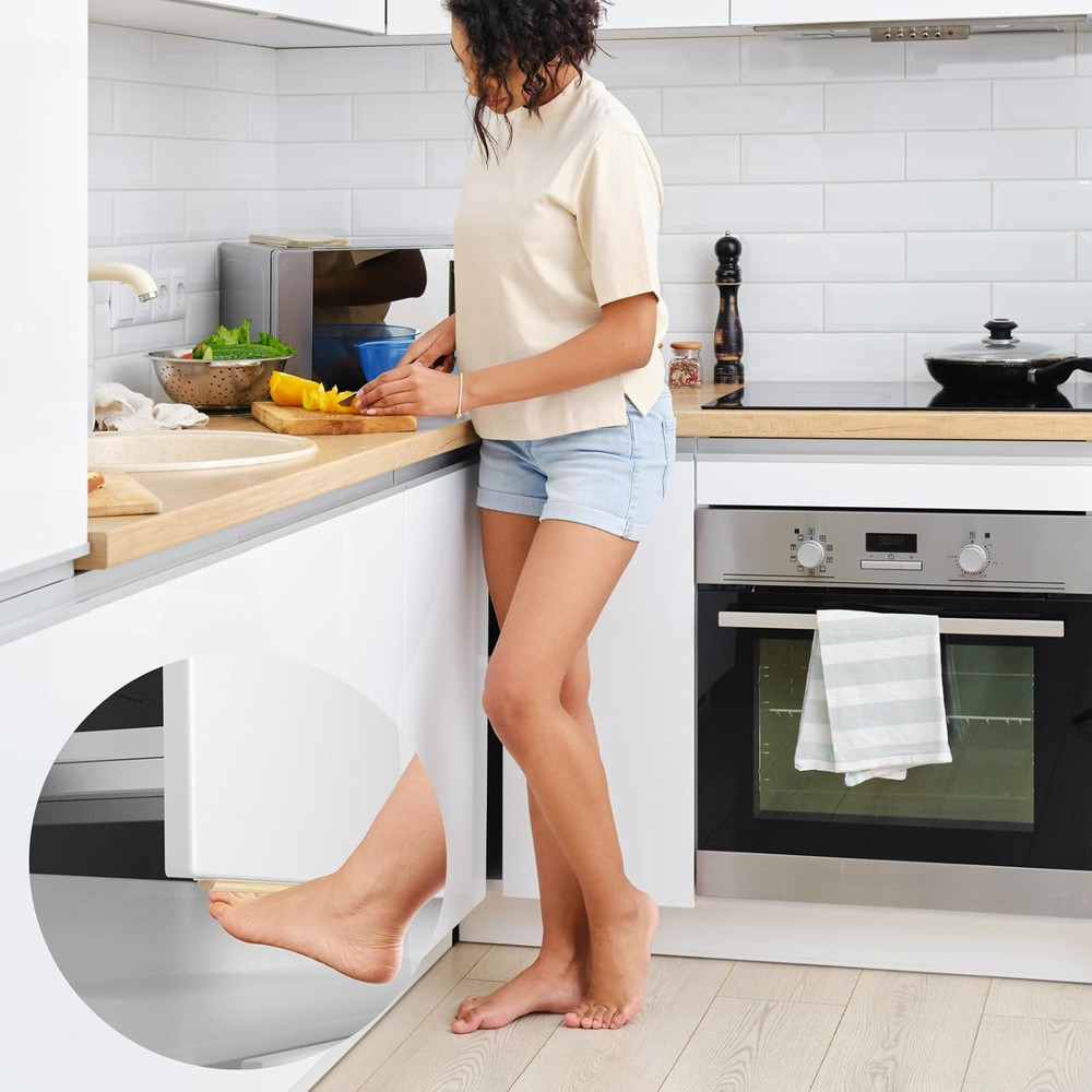 Trash Cabinet Foot Pull,Hands-Free Garbage Drawer Foot Pull Handle, Touchless Op
