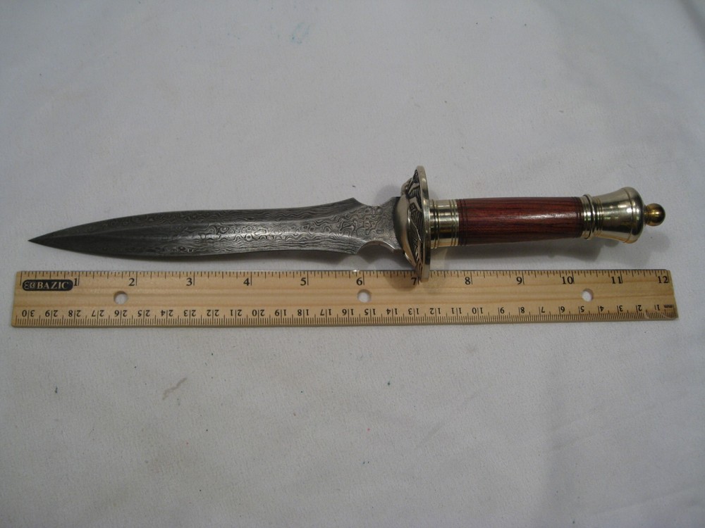 CUSTOM Handmade Damascus Fixed Blade Dagger Knife. #7