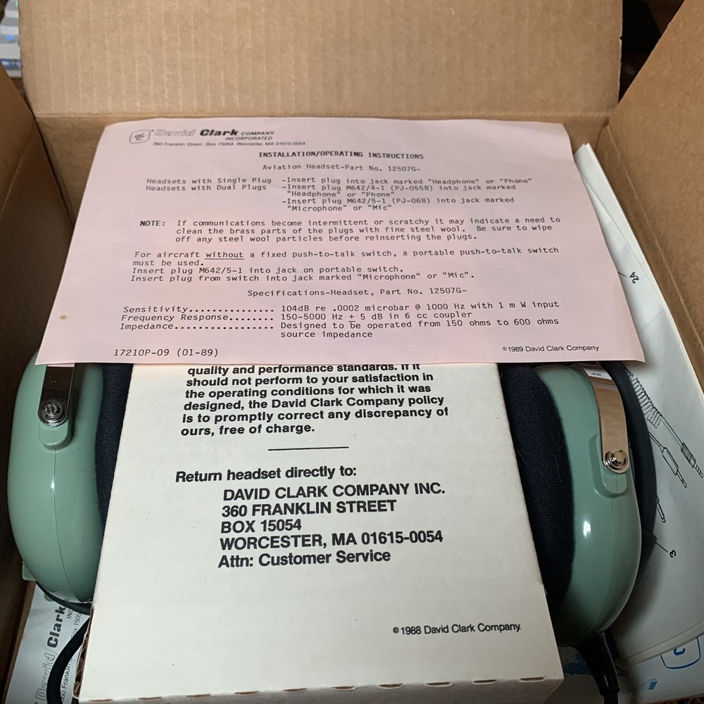 David Clark h10-20 aviation headset