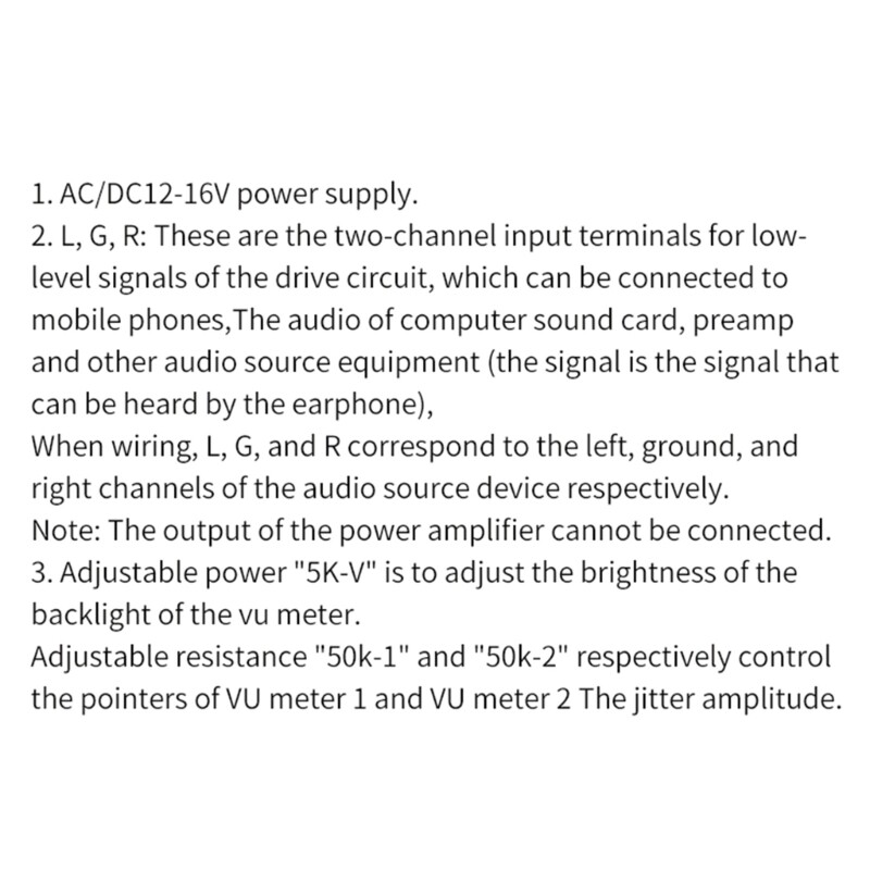 High Accuracy VU-Meter Header Audio-DB-Level Header Power Amplifier Level Meter
