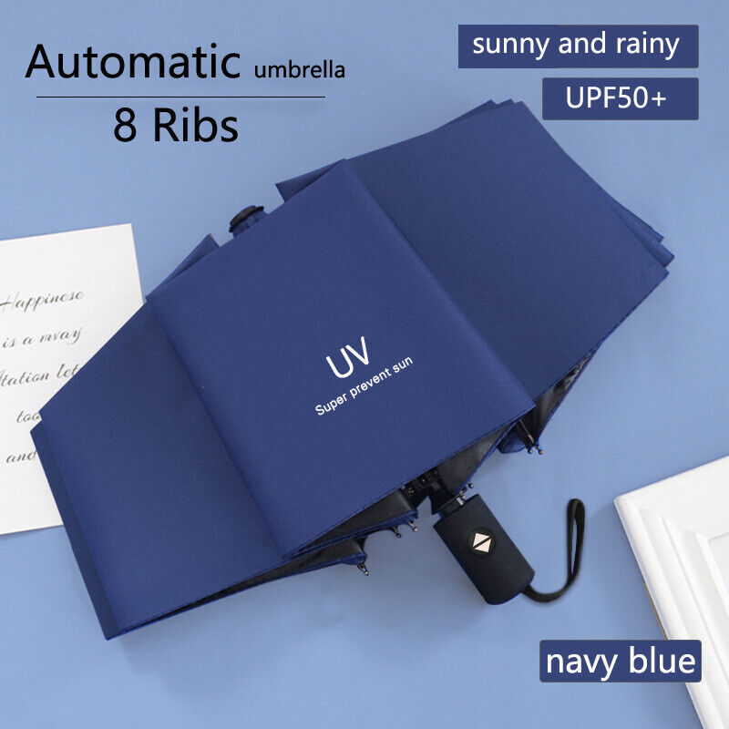 Automatic Umbrella Sun/Rain Anti-UV Windproof 3 Folding Compact Umbrella