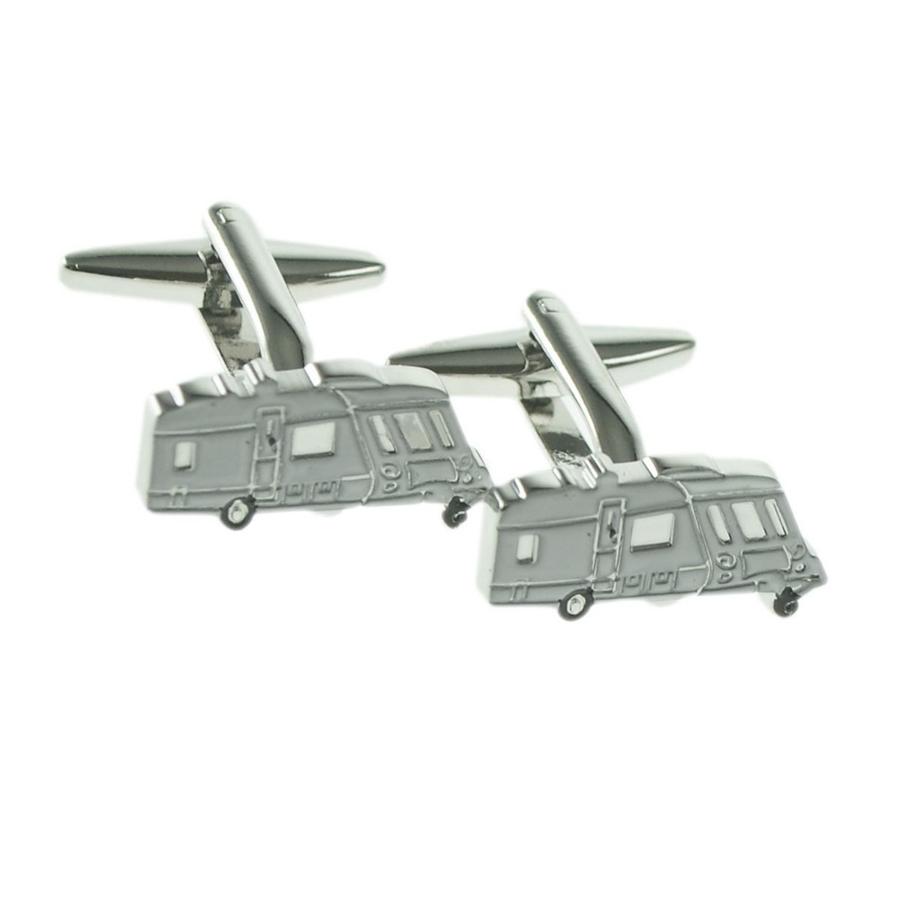 White Caravan Cufflinks X2N331