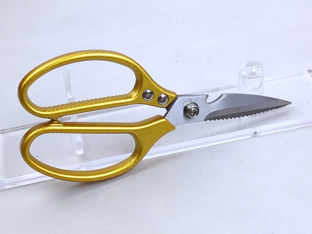 Multi-Function KITCHEN SCISSORS/SHEARS, Heavy Duty, JUMBO Size, GOLD Handle, SK5