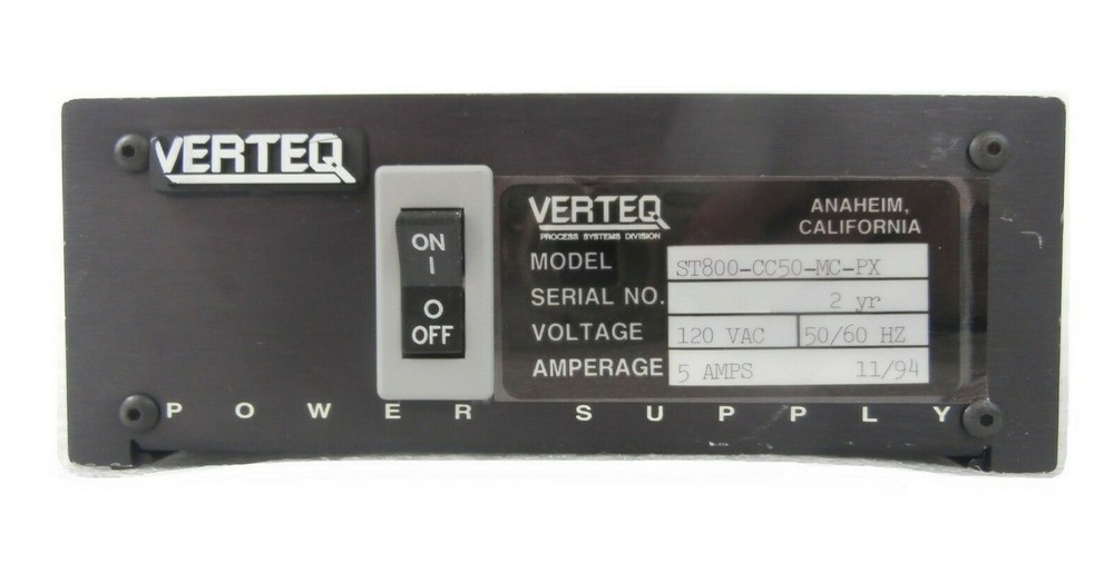 Verteq Process Systems ST800-CC50-MC-PX Power Supply Module Working Surplus