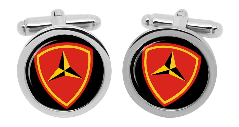 3rd Marine Division Cufflinks in Box